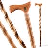Brazos Rustic Wood Walking Cane, Twisted Hardwood, American Style Handle, for Men & Women, Made in the USA, 34" view 1