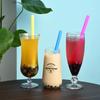 100 Extra Large Plastic Bubble Tea Smoothie Straws, 1/2" Wide X 8 1/2" Long Boba Straws view 4