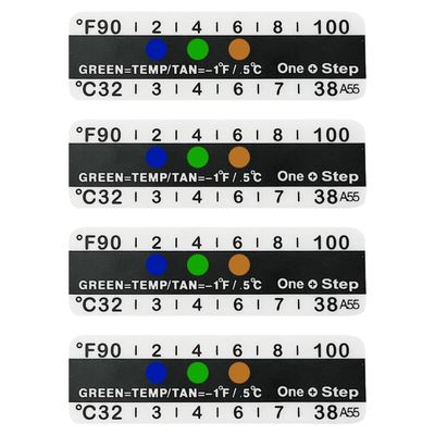 One Step Aquatic Temperature Strips, 100 x Stick On Thermometer Strips for Aquariums, Urine Collection Bottles, Adhesive Temperature Strips, Visual Display Measurement Range of 32C-38 or 90F-100F