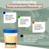 One Step Aquatic Temperature Strips, 100 x Stick On Thermometer Strips for Aquariums, Urine Collection Bottles, Adhesive Temperature Strips, Visual Display Measurement Range of 32C-38 or 90F-100F view 3