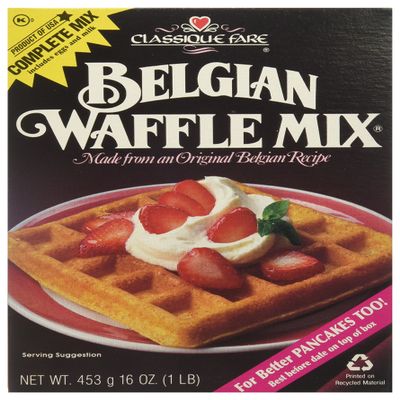 Classique Fare 6 Piece Fare Belgian Waffle Mix,16 Ounce (Pack of 6)