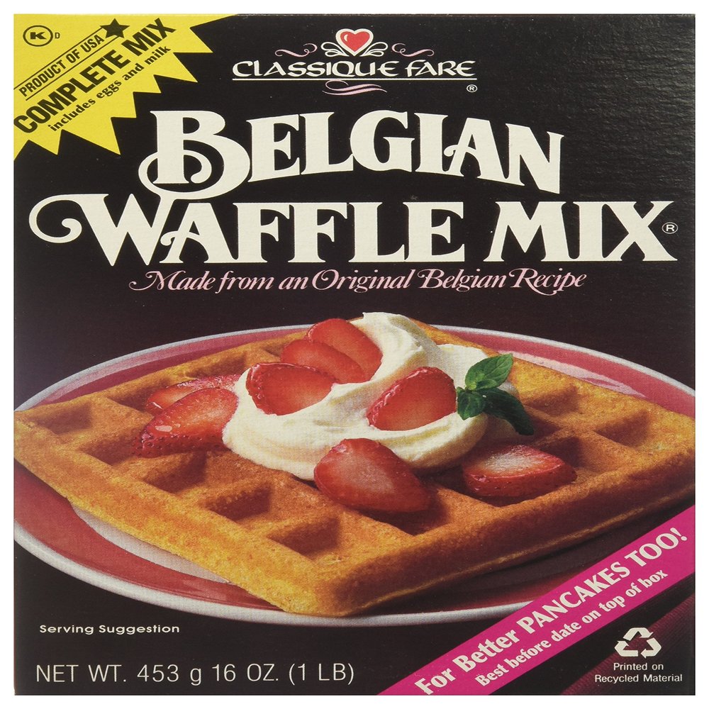Classique Fare 6 Piece Fare Belgian Waffle Mix,16 Ounce (Pack of 6)