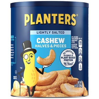 PLANTERS Lightly Salted Cashew Halves & Pieces, 14 oz. (6-Pack)