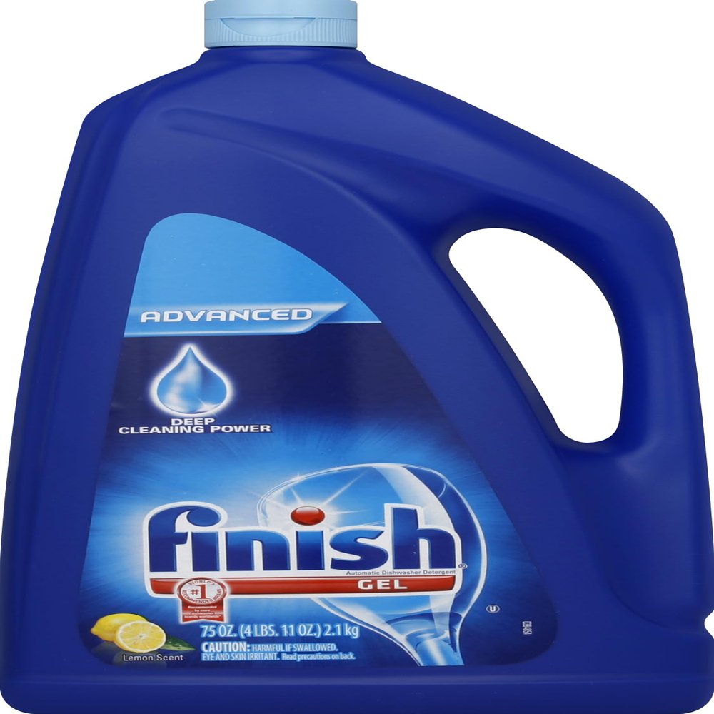 Finish Dishwasher Detergent Gel Liquid, Lemon Scent, 75oz