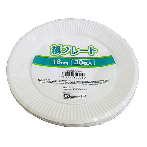 ko-nanorizinaru Paper Plate 18 cm 30 Piece kfy05 9289