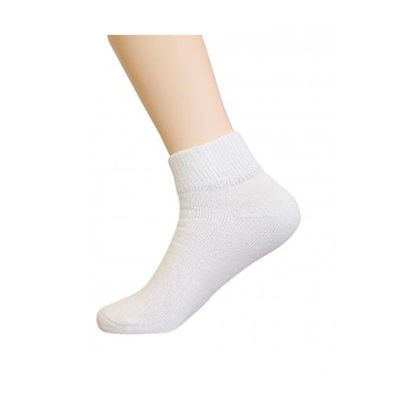3 Pair Diabetic Ankle Circulatory Socks Health Support Mens Fit White Size 9-11