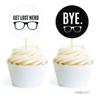 Andaz Press Funny Farewell Retirement Party Decorations, Get Lost Nerd, Cupcake Toppers DIY Kit, 20-Pack view 1