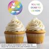 Andaz Press Funny Farewell Retirement Party Decorations, You're Dead to Us Now, Cupcake Toppers DIY Kit, 20-Pack view 3