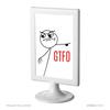 Andaz Press Funny Farewell Retirement Party Decorations, GTFO (Get The F**k Out), Framed Party Sign, 4x6-inch, 1-Pack view 1