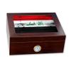 ExpressItBest Premium Desktop Humidor - Glass Top - Flag of Iraq (Iraqi) - Wood Design - Cedar lined with humidifier & front mounted hygrometer. view 1