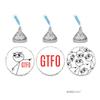 Andaz Press Funny Farewell Retirement Party Decorations, GTFO (Get The F**k Out), Chocolate Drop Labels for Kisses Party Favors, 216-Pack view 1