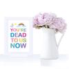 Andaz Press Funny Farewell Retirement Party Decorations, You're Dead to Us Now, Framed Party Sign, 4x6-inch, 1-Pack view 2