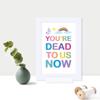 Andaz Press Funny Farewell Retirement Party Decorations, You're Dead to Us Now, Framed Party Sign, 4x6-inch, 1-Pack view 3