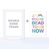Andaz Press Funny Farewell Retirement Party Decorations, You're Dead to Us Now, Framed Party Sign, 4x6-inch, 1-Pack view 4
