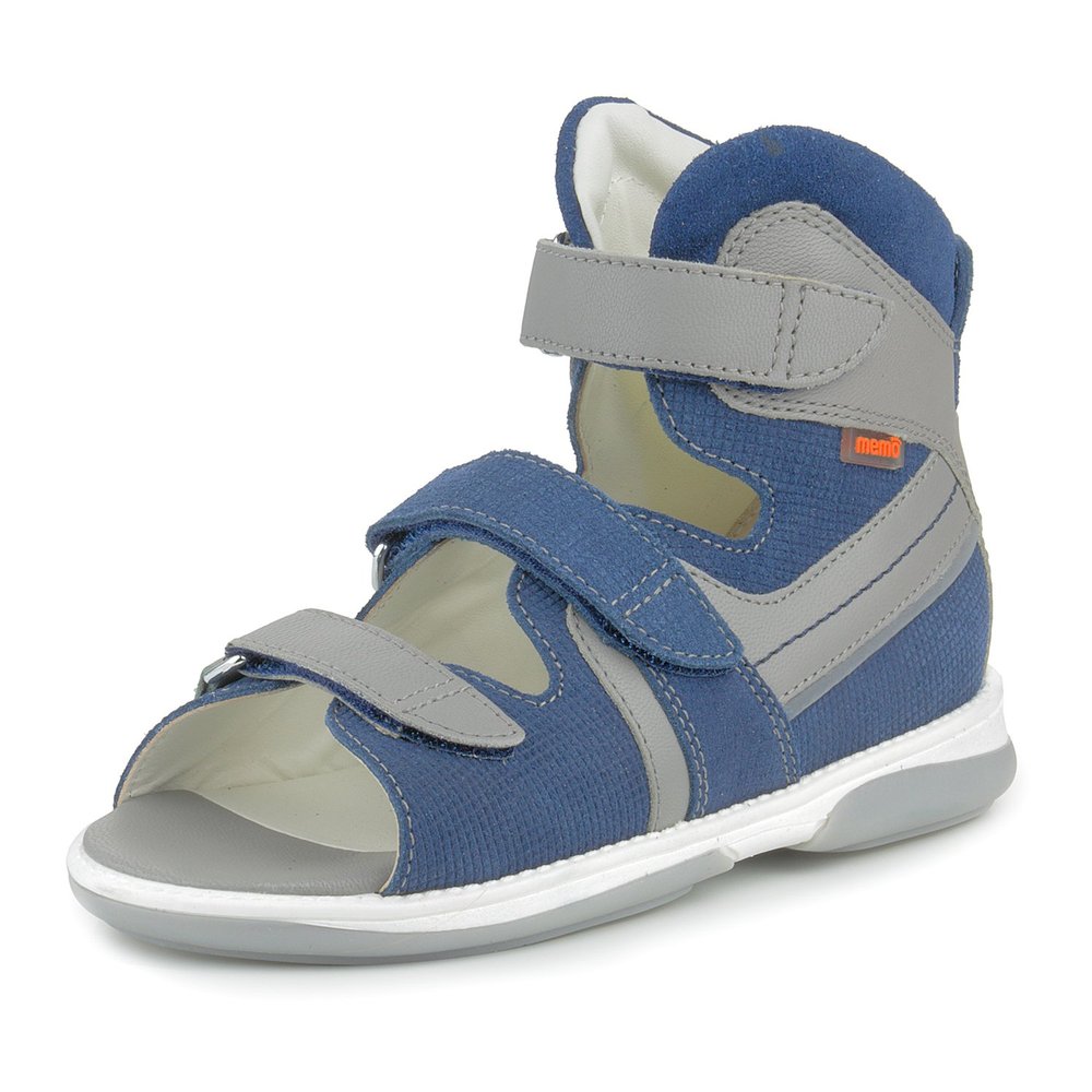 Memo Honos Orthopedic Corrective Ankle Brace Sandal, Blue, 33 (2.5 M US Big Kid)