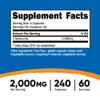 Nutricost L-Isoleucine 2000mg Per Serving, 240 Capsules (60 Servings) view 2