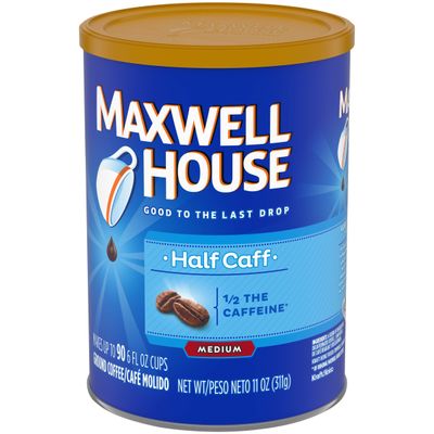 Maxwell House Half Caff Medium Roast Ground Coffee (11 oz Canister)
