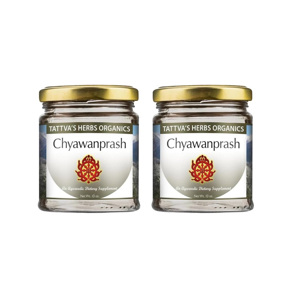 Tattvas Herbs Chyawanprash Immunity Jam 10 oz.  Herbal Fruit Spread, Ashwagandha, Amla & 45+ Herbs, Glass Jar, Pack of 2 - Premium Service Since 1999