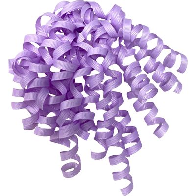Jillson Roberts 6-Count Self-Adhesive Grosgrain Curly Bows Available in 15 Colors, Lavender