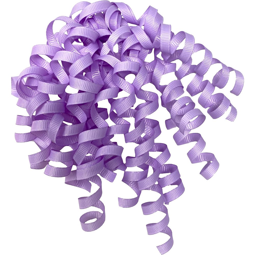 Jillson Roberts 6-Count Self-Adhesive Grosgrain Curly Bows Available in 15 Colors, Lavender