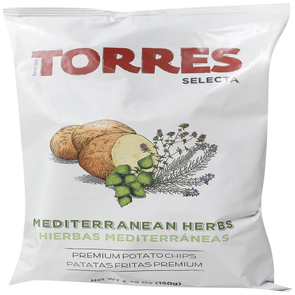 Torres Mediterranean Herb Potato Chips, 5.29 oz (150 g)
