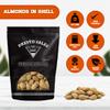 Almonds, "Fresh off the tree" In shell Raw, Perfectly Natural, Quality, Ideal snack for Adults and Kids, packaged in a 1.5 lbs. (24 oz.) resealable pouch bag for freshness by Presto Sales LLC view 2