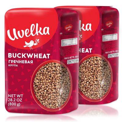 Uvelka Buckwheat Groats 800 Gram, Pack of 2