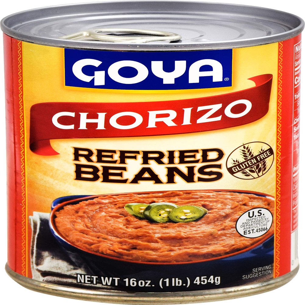 Goya Foods Chorizo Refried Pinto Beans, 16 Ounce