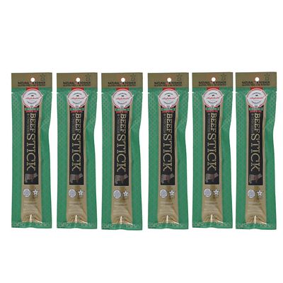 Aufschnitt Grass Fed Beef Jerky Sticks - Low Sodium, Certified Kosher - Made in USA - Keto Friendly - 6 Pack, Italian