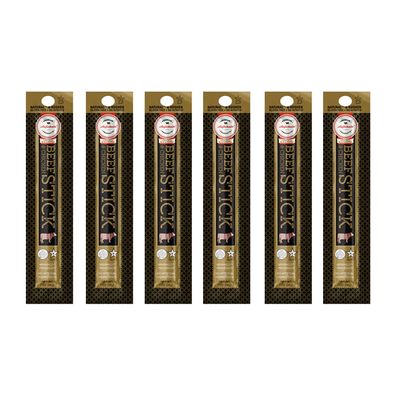 Aufschnitt Grass Fed Beef Jerky Sticks - Low Sodium, Certified Kosher - Made in USA - Keto Friendly - 6 Pack, Pepper