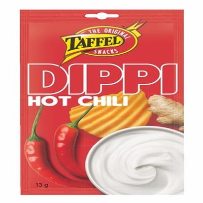 4 Bags x 13 g of Taffel Hot Chili Dippi - Original - Finnish - Spicy Dip Sauce