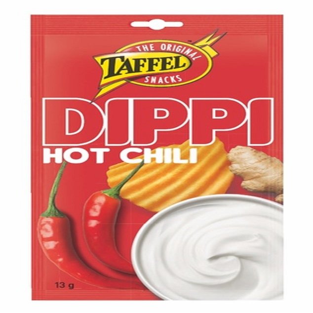 4 Bags x 13 g of Taffel Hot Chili Dippi - Original - Finnish - Spicy Dip Sauce