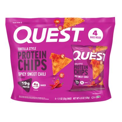 Quest Nutrition Chili Lime Tortilla Style Protein Chips, 4 Count