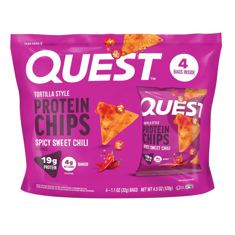 Quest Nutrition Chili Lime Tortilla Style Protein Chips, 4 Count