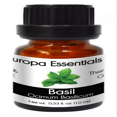 Europa Essentials 100% Pure Therapeutic Grade Essential Oils, 31 Aromatherapy Scents Collection Basil, 10ml