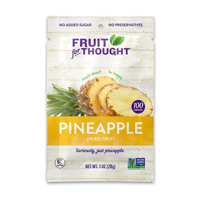 Fruit for Thought Dried Pineapple | Dried Fruit Snack Packs Ideal for the Family | At Home, Work, or On The Go | 1 Ounce Bags Pack of 48