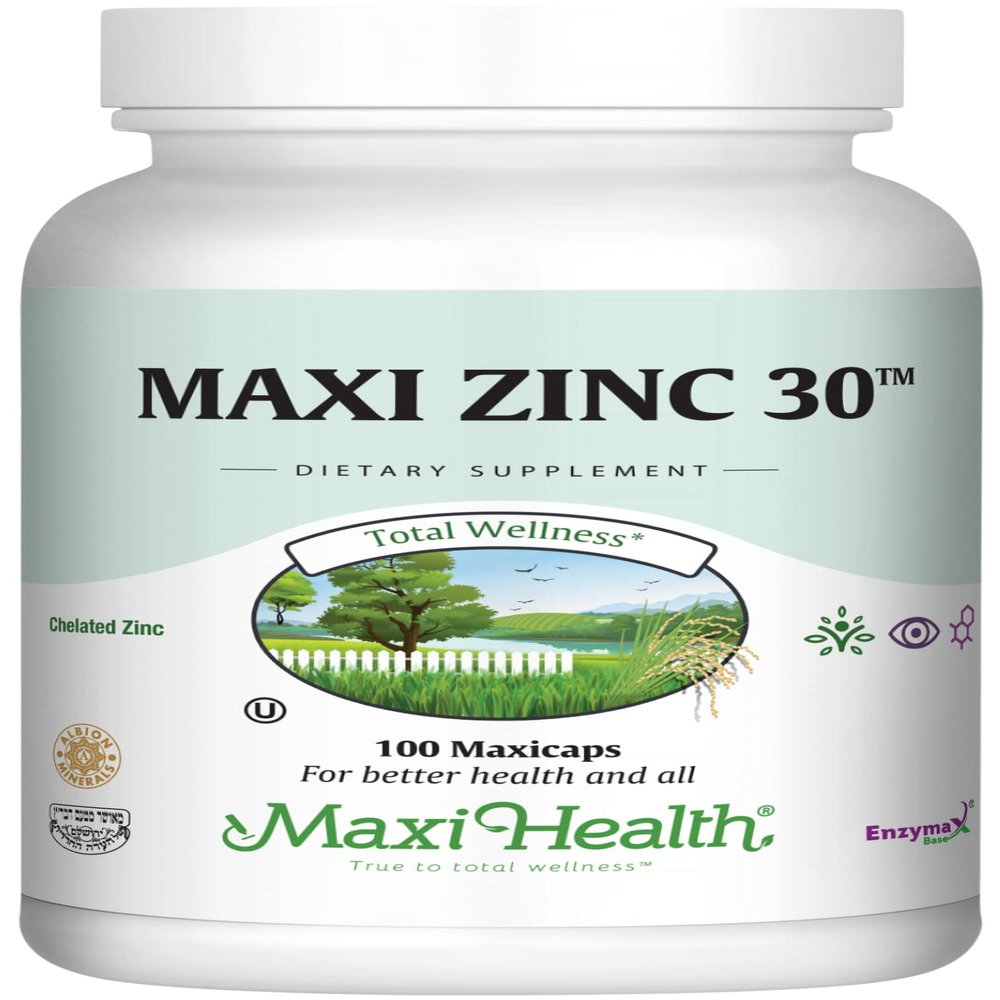 Zinc Supplements Zinc 30 mg with Enzymax Highest Potency Immune Support Chelated Zinc Glycinate Capsules Zinc Vitamin for Adults Kosher 100 Count
