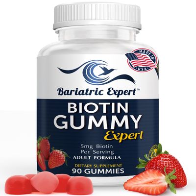 Bariatric Expert Biotin Vitamin  Fast-Melting Dietary Supplement for Adults Post Bariatric Surgery, 90 Count