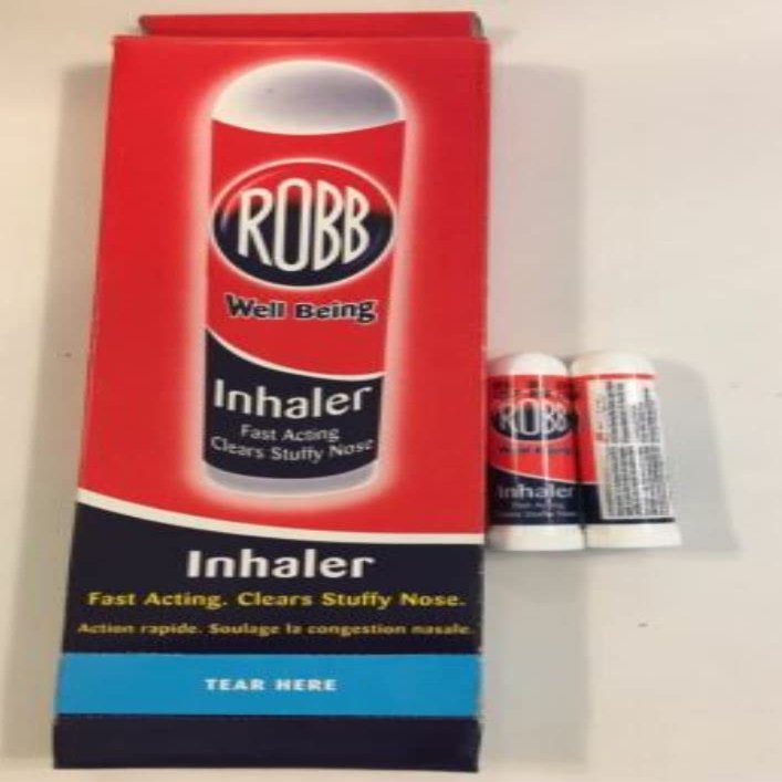 Robb Inhaler(Contains Eucalyptus Oil)- Fast acting relief of Catarrh, Nasal Congestion (Pack of 2)