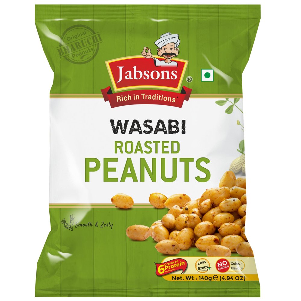 Jabsons - Wasabi Roasted Peanuts (140g)