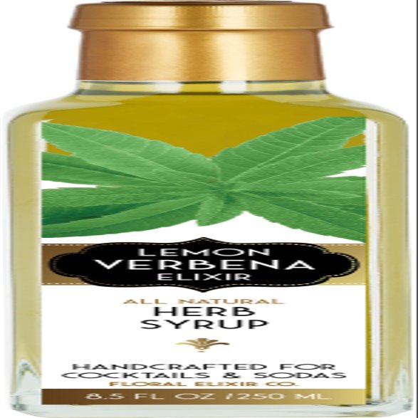 Floral Elixir Co. - All Natural HERB Syrup for Cocktails & Sodas, 8.5 oz (Lemon Verbena)