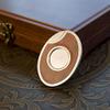 Round Shaped 1 Blade Steel & Wood Cigar Cutter For Perfect Cut view 2