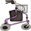 3 Wheeled Walker Purple Color Wire Basket and Large Vinyl Storage Pouch Included. Weight Capacity 250 lbs. view 3