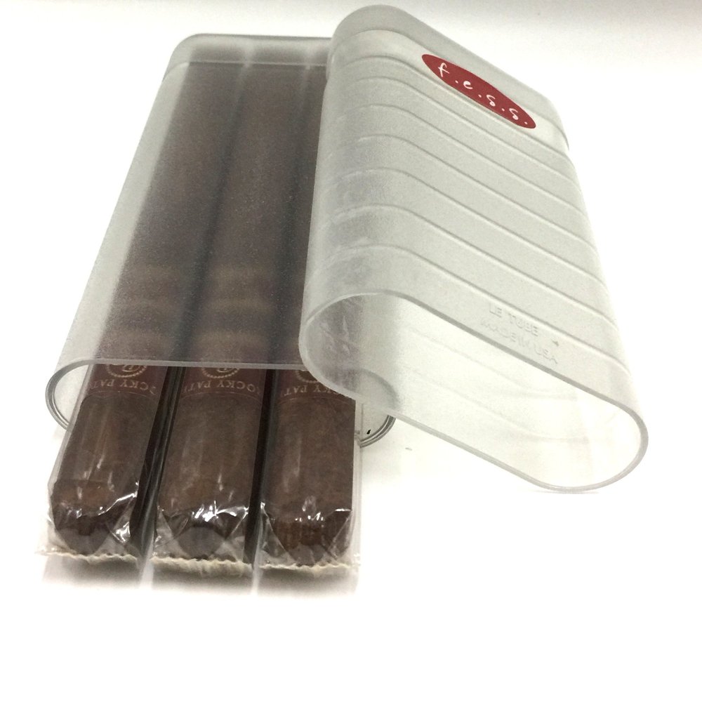 FESS Telescoping 3 Cigar Crush Proof Smell Proof Odor Resistant Airtight Travel Storage Box Container Case Made in USA