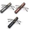 3 Packs Pocket Compact Reading Glasses with Pen Clip in Aluminum - Small, Light Weight - Men & Women - Slim - 2.75 view 2