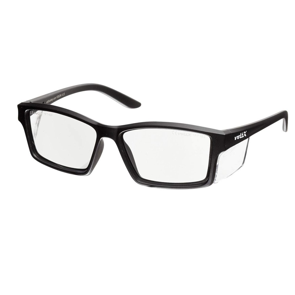 voltX 'VISION' Safety Readers, Full Lens Magnified Reading Safety Glasses (+1.0 Dioptre, Clear lens) ANSI Z87.1+ & CE EN166F- Anti fog coated UV400 lens