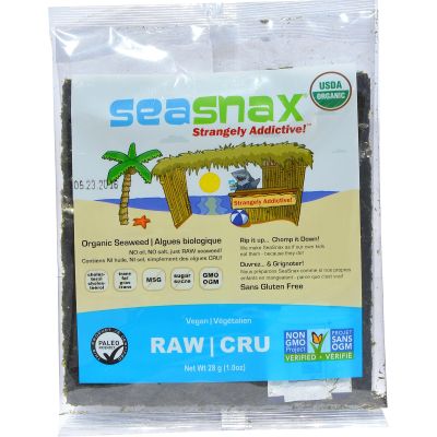 SeaSnax Organic Raw Seaweed 1.0 oz (28 g)