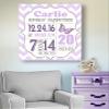 Personalized Stretched Canvas Birth Announcement Gift, Custom Baby Name, Date, Weight Stats, Newborn Butterfly Nursery Wall Art Decor, Wooden Frame Construction, Ready to Hang 24X30 view 3