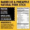 Barbecue and Pineapple Natural Pork Meat Sticks, Sogo Snacks, Smoked Meat Stick Travel Snacks, Snack Bundle of 24 Mild Flavored Snack Sticks view 2
