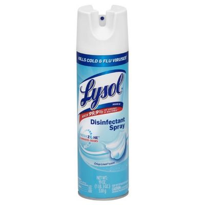 Lysol Disinfectant Spray, Crisp Linen, 19 Ounce (Pack of 6)